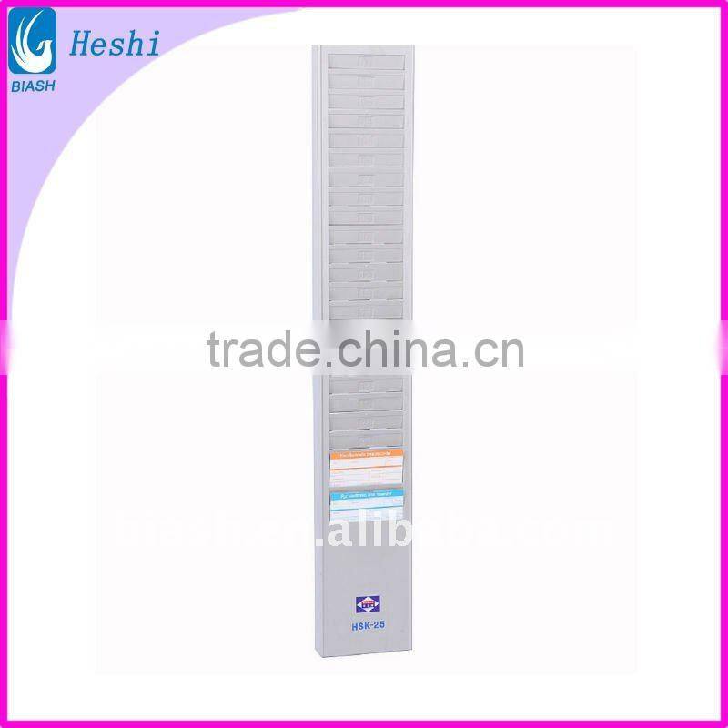 20 slot plastic time recording machine clock card rack