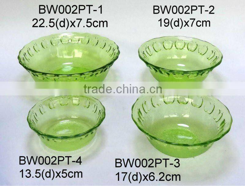 BW023PT painted glass bowl