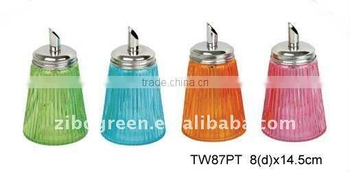 TW44/20P glass spice jar with metal lid with pvc box