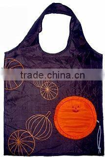 halloween pumpkin folding shopping cart bag/printed shopping bags/shopping bag