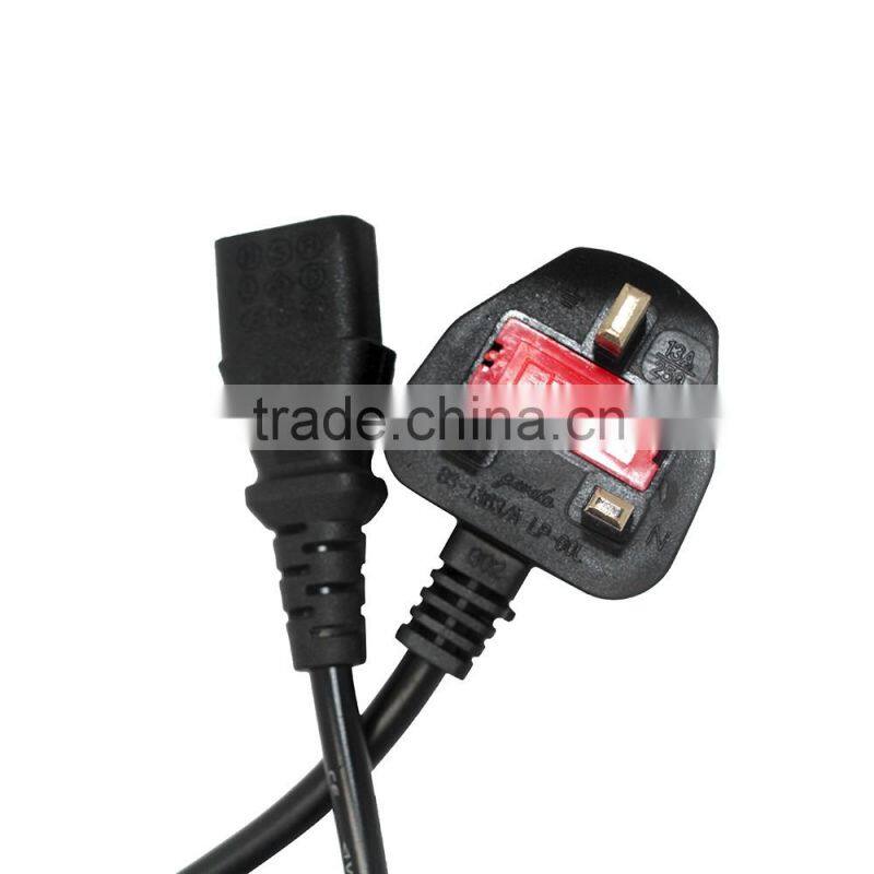 high quality UK 3Pin AC Power cord