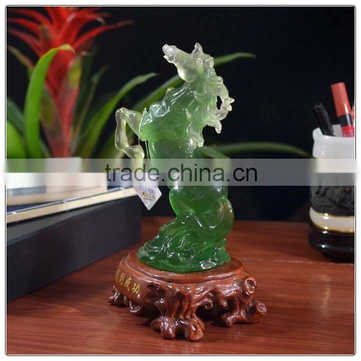 Resin Jade Chinese luckly horse ,Fengshui Horse