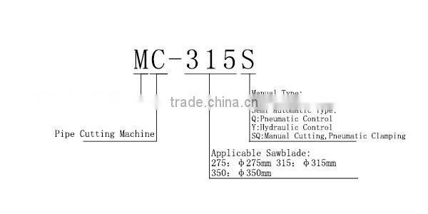 315 Hand Operated Pipe Cutting Machine FOB Shanghai