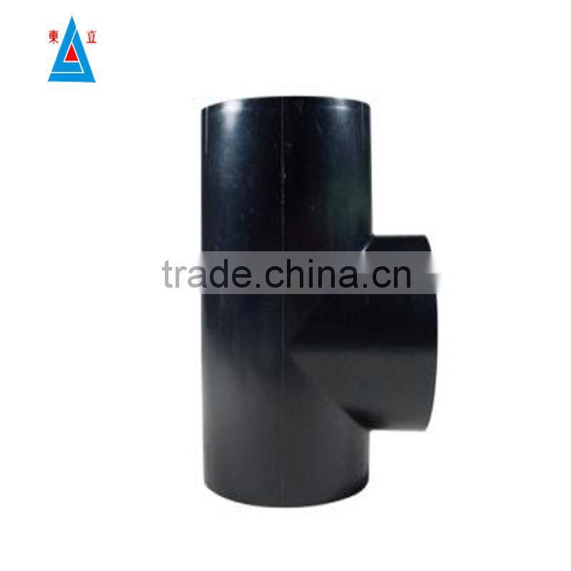 HDPE Pipe fittings 160mm*110mm reudcing tee ISO4227 Standard
