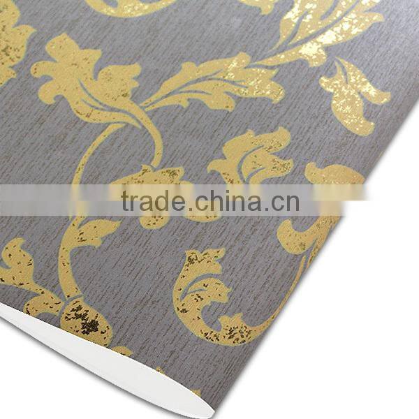 Pretty gold leaf foil vinyl wallpaper
