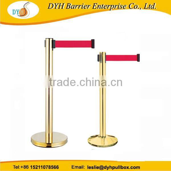 post line control stanchion queue barrier pole for airport safety retractable barrier tape