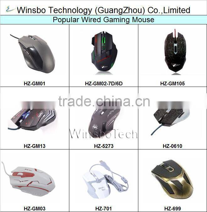 Optical Wired Drivers USB 3D Gaming Mouse