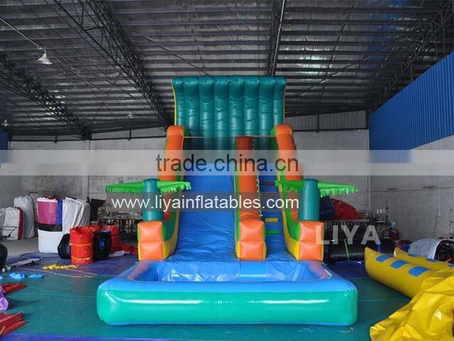 2015 crazy and popular custom giant inflatable water slide,inflatable slip n slide for adult