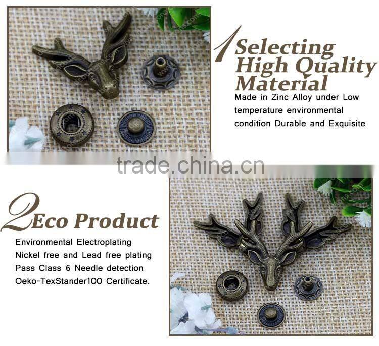 New arrived fashion design metal snap fastener button