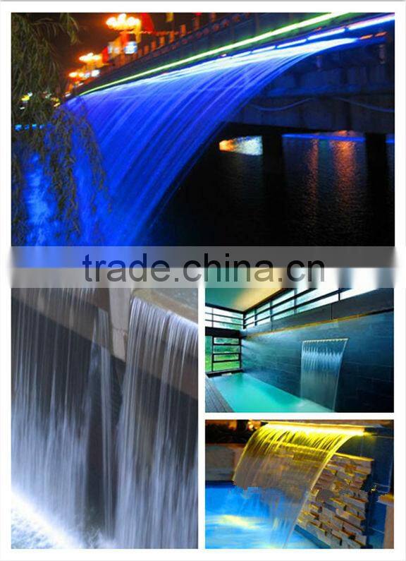 1 meter LED light inside stainless steel 304 water curtain waterfall wall decorative