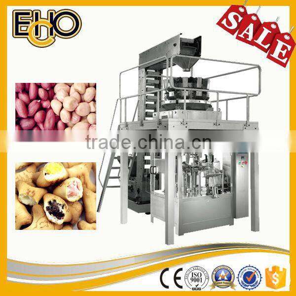 Hot sale new condition and grade rotary premade stand up bag counting full automatic liquid curry Carousel type Bagger