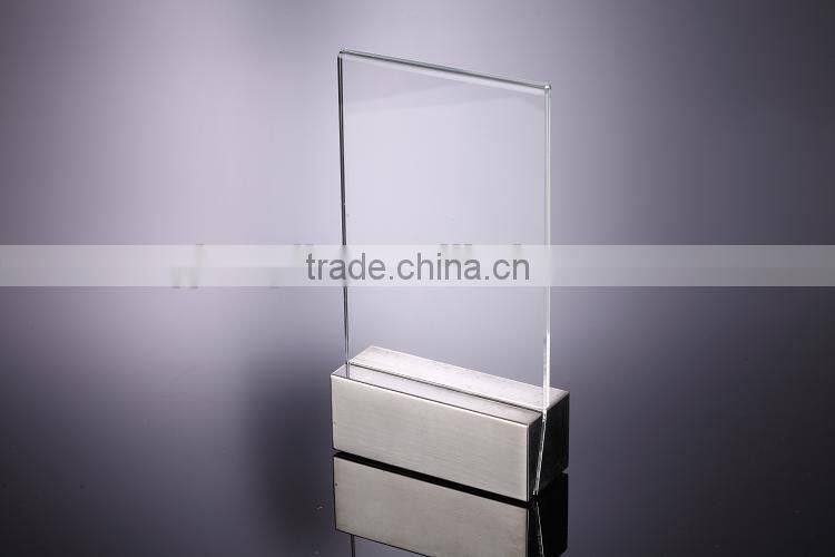 Customized Clear acrylic menu holder