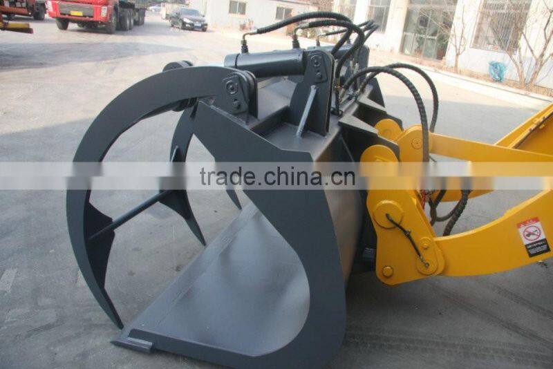 SZM ZL-16 Farm Front end wheel loader with wood grabble for japanese tractor