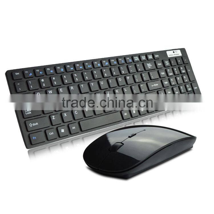 2.4Ghz wireless desktop laptop computer keyboard mouse set for pc