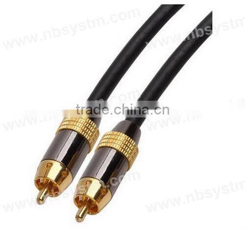 Assembly Type Interconnect Cable RCA Plug to RCA Plug