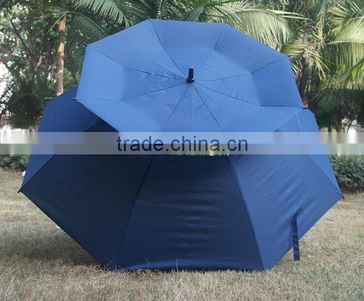 Promotioanl golf umbrella air umbrella Double Canopy Windproof Golf Umbrella