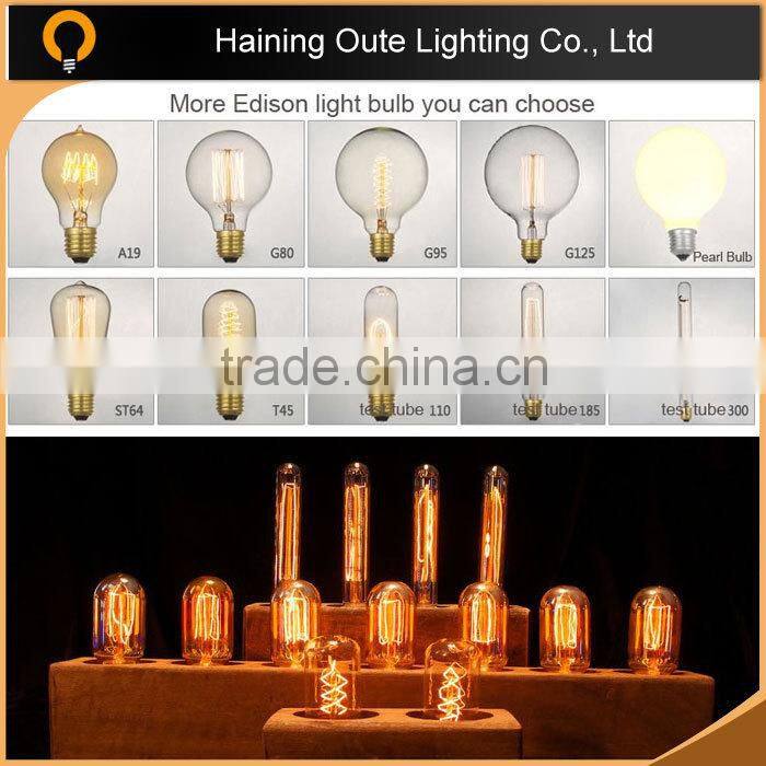 China wholesale decorative e27 220v edison bulb filament chandelier