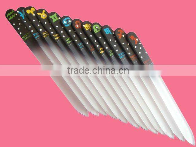 Twelve constellations glass nail file