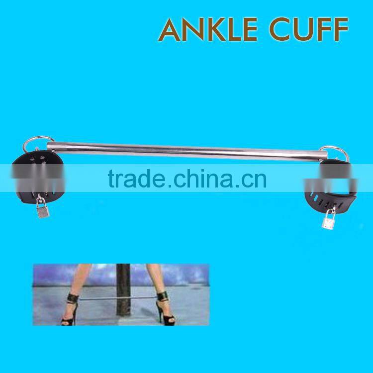 Steel Ankle Cuffs,spreader sex toys bar with leather wrist cuff and ankle cuffs professional adult product factory