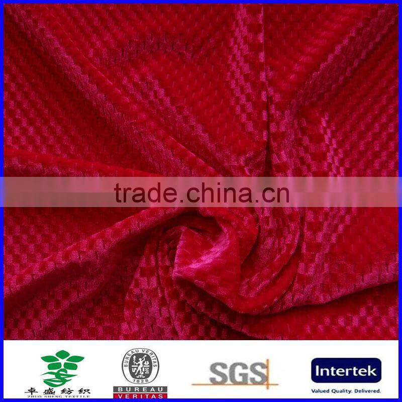 custom color card spandex polyester fabric velvet