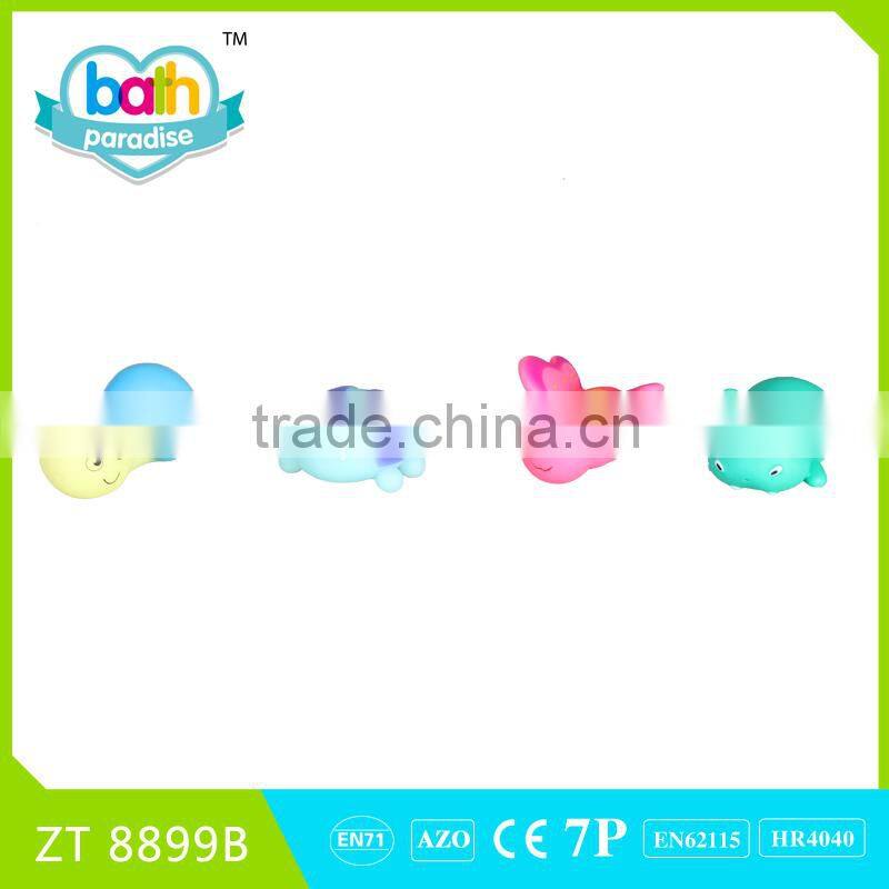 2016New !PVC Magic fish+octopus+soldier crab+whale baby bath learning toy ZT8897
