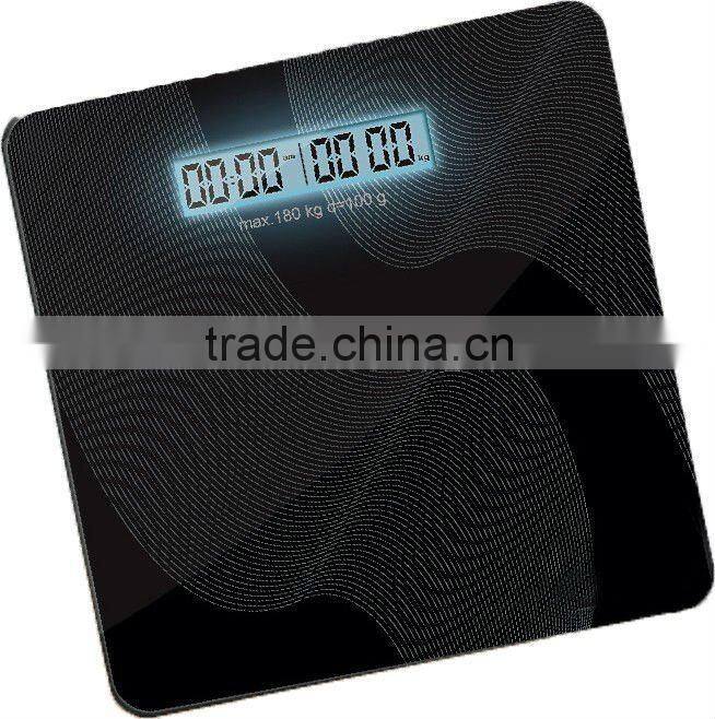 Digital Bathroom Scale with Digital Clock