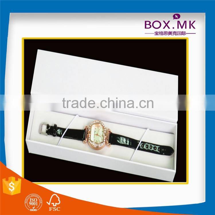Fashionable Promotional Luxury High Quality Best Selling White Rectangle Cheap Watch Gift Box