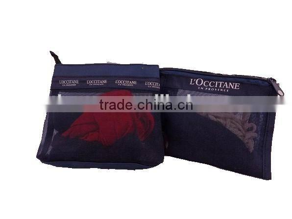 2016 new style promotional mesh cosmetic bag ,mesh make up bag