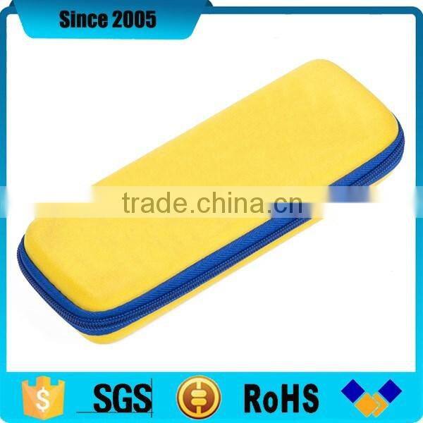 2015 dongguan yellow pu eva stationery case box for girls