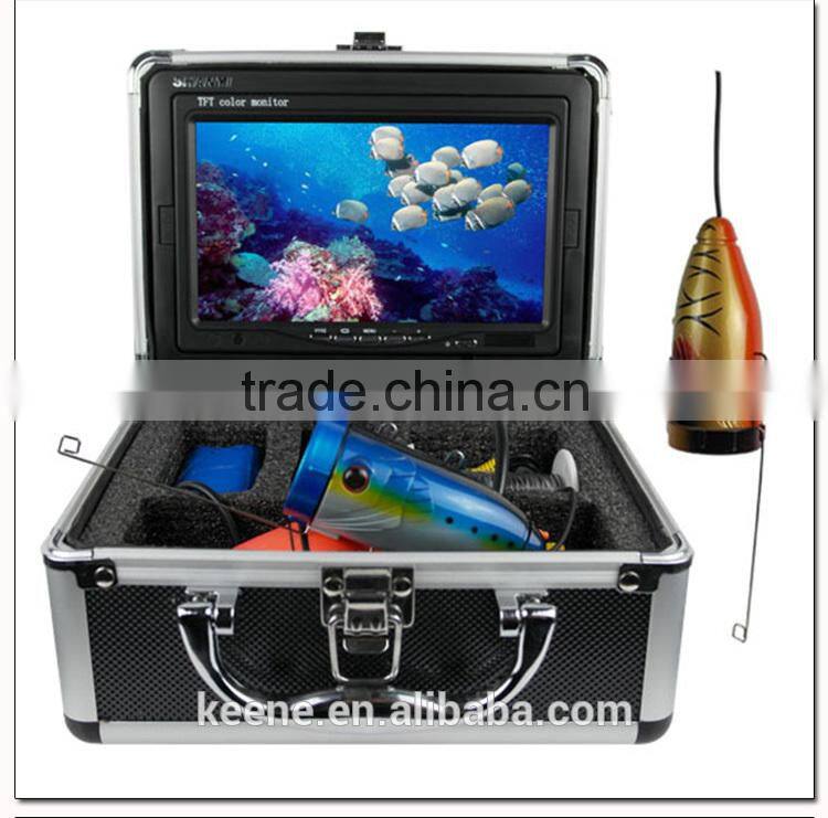 Underwater Fishing video camera with 50M underwater fish finder camera and 7" TFT color minitor