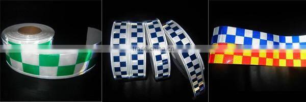 3 row refelctive Checker tape /High reflective tape for safety clothing