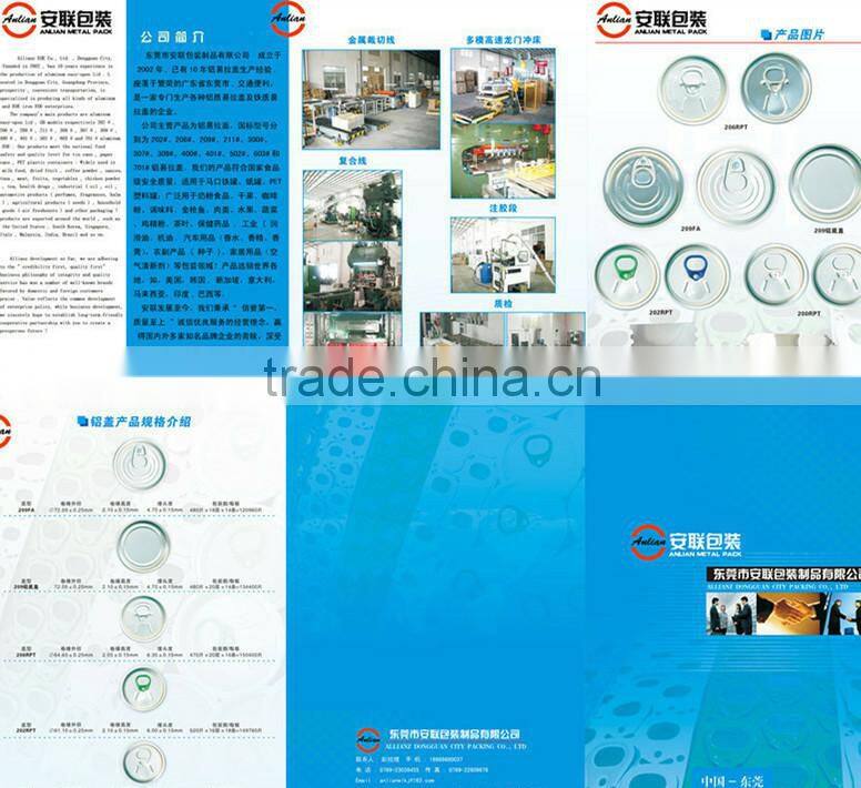 Customize Aluminum Easy Open End Bottom Lid 300#