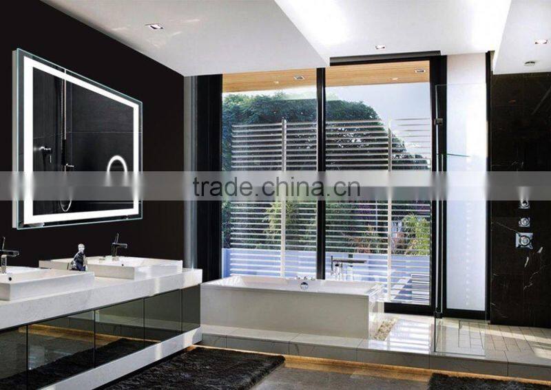 Profession OEMIP44 rated anti-fog bathroom backlit mirror with smart touch sensor