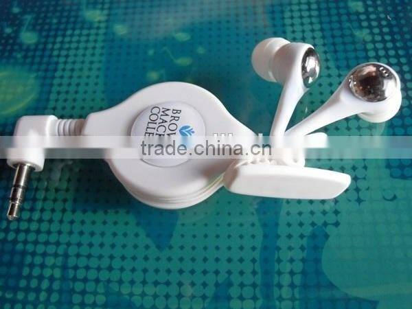 Portable cheap Retractable earphones& headphone with super bass