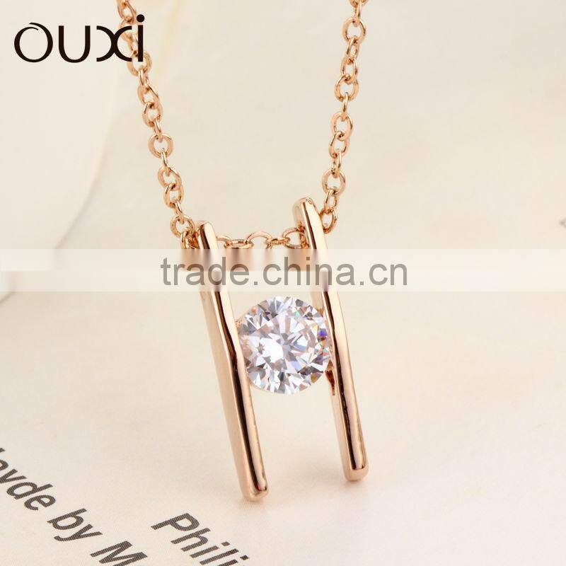 OUXI Fashionable statement necklace made with Austrian crystal 10557/10558