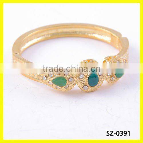 Wholesale moroccan jewelry murano glass bracelet rigid bracelets with strass