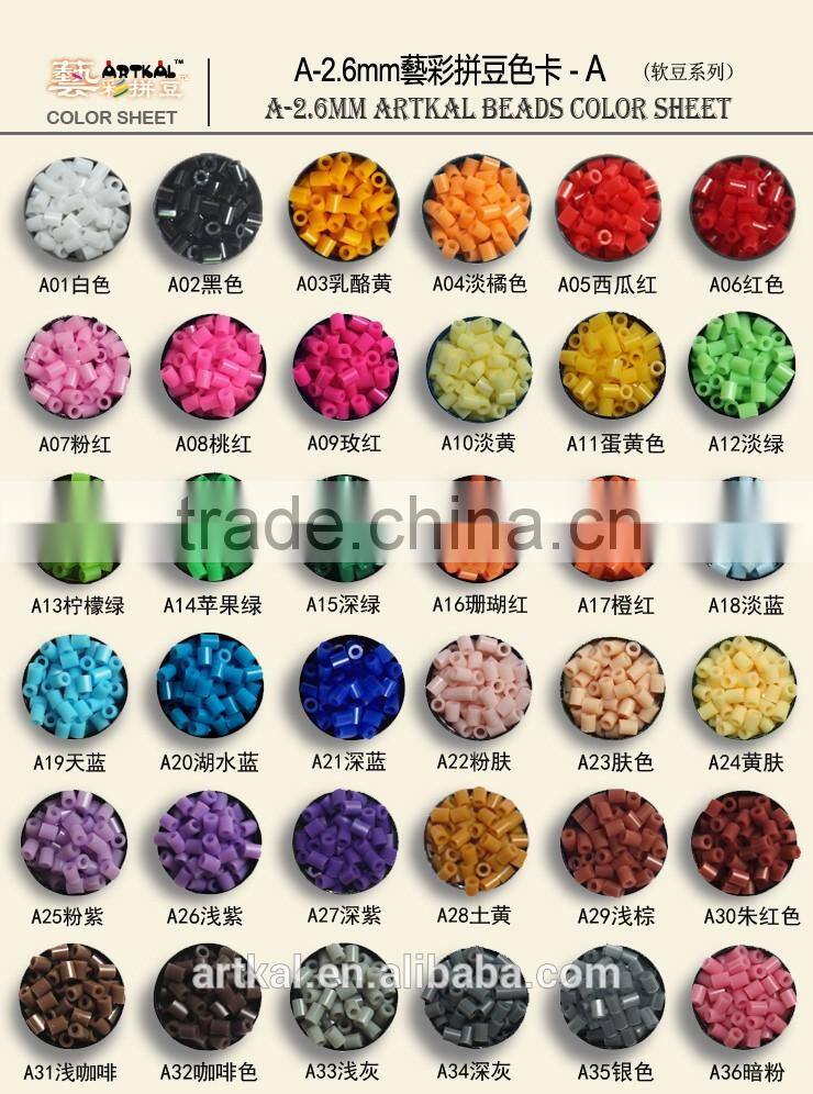 2016 newest EVA plastic original 2.6mm fused perler beads