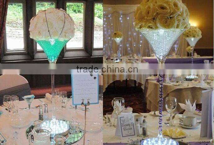 Customized acrylic wine bottle cooler 16 colors changing Wireless 4/6/8 inch SMD LED Rechargeable led base bottle for party