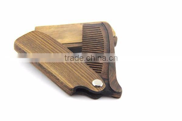 2016 wholesale wooden hair moustache v comb