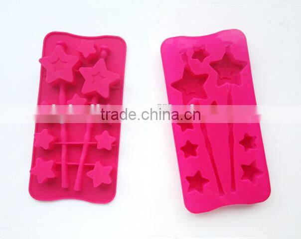 moon star heart shape silicone ice cube tray