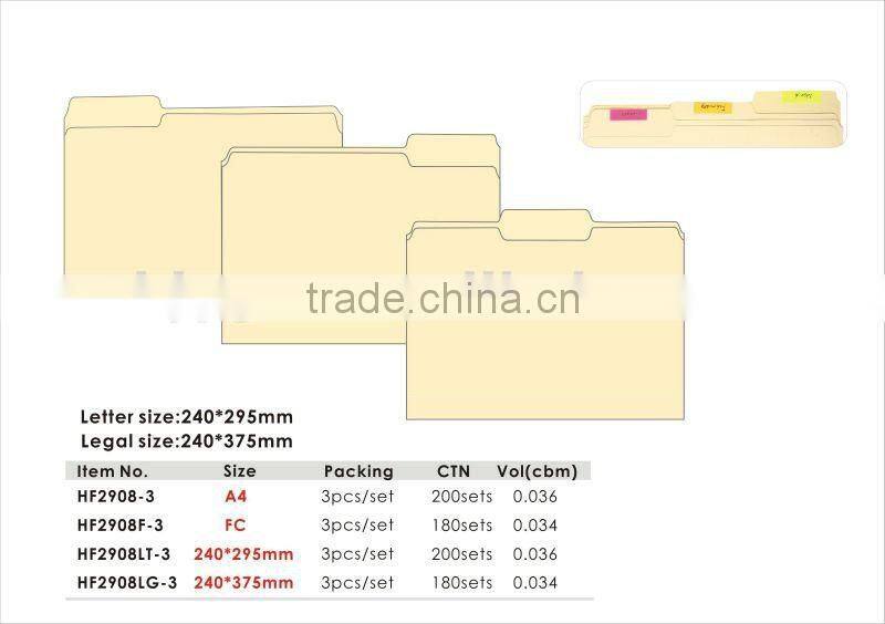 A4/FC/Letter Size/Legal Size Manila Paper File Folder
