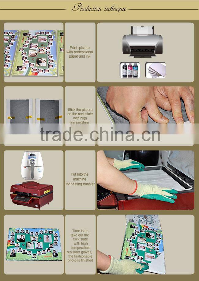 Sunmeta Factory Manufacturer Blank Sublimation Coating Rock Slate 20*20cm (SH-08)