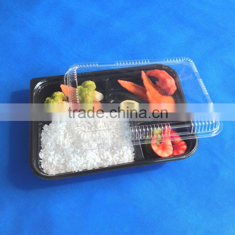 Plastic Disposable Lunch Box with Compartments