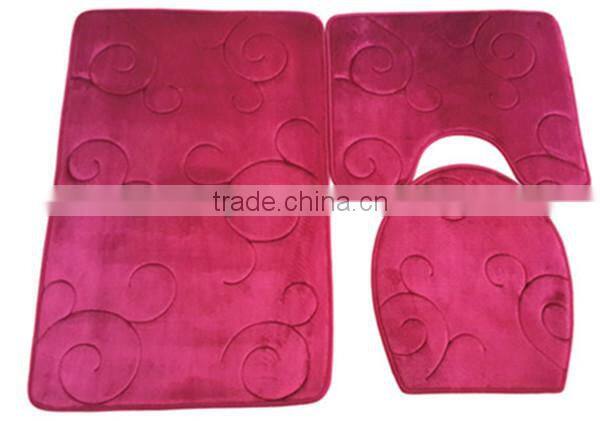 lz-302.1 2014 100% polyester latest new anti-slip memory form bath mat