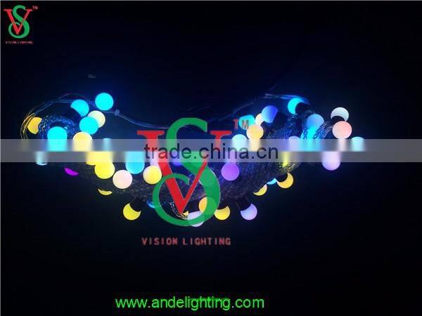 High quality IP 65 waterproof RGB chain led string ball light for party and wedding decoration