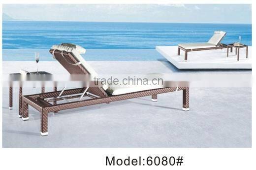 Yoshen outdoor rattan beach chairs sunbed daybed lounger PE rattan SGS