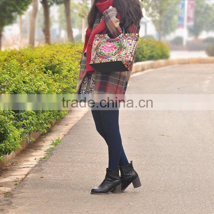 2016 wax fabric lady handbags , tote shouder bags handbag for women