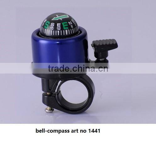 Aluminium alloy blue white red yellow novelty China bicycle bike bell with compass