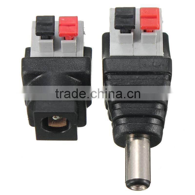 5.5*2.1 5.5*2.5 male DC connector / DC Plug /DC adapter terminal block with push-button