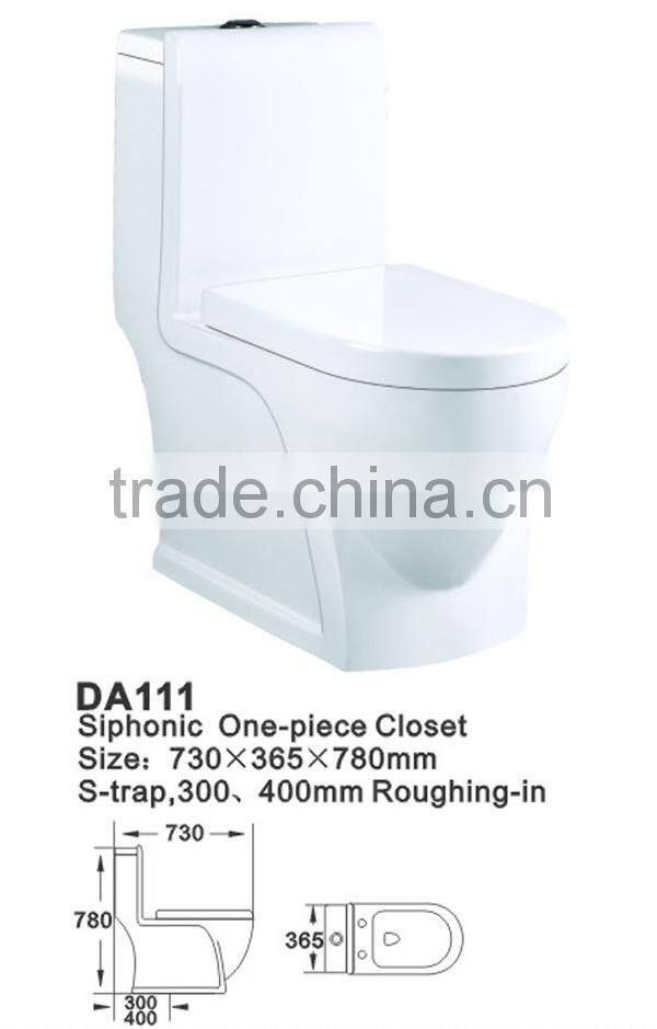 High quality ceramic siphonic one piece toilet